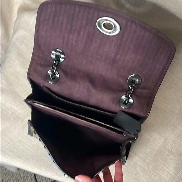 COACH Parker with Multicolor Striped Quilting Women's Bag - Picture 7 of 8